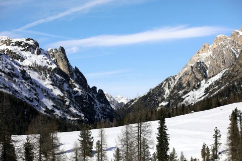Amazing landscape photo of the dolomites covered in snow taken by Photographer Scott Allen Wilson.