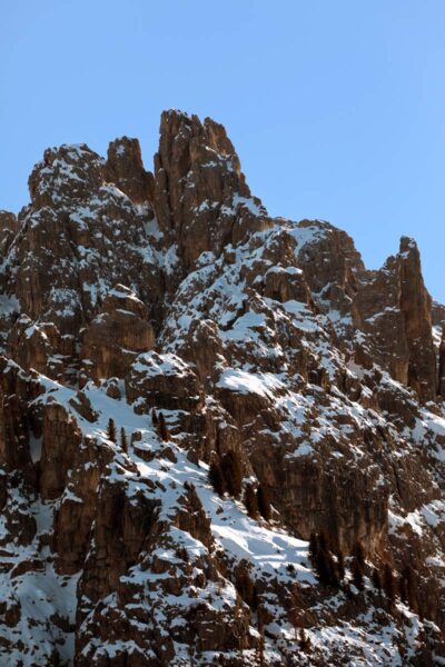 Close up photo of the Dolomites peaks in Italy taken by Photographer Scott Allen Wilson.