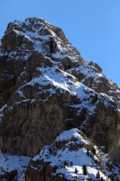 Portrait of a mountain peak in the Dolomites, Italy taken by Photographer Scott Allen Wilson.