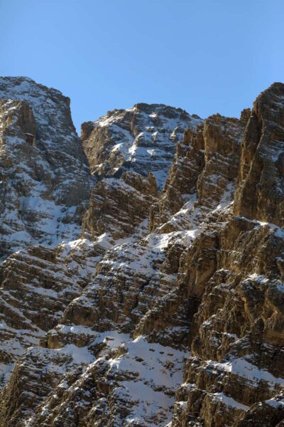 Beautiful close-up of the jagged mountains of the Dolomites, Italy taken by Photographer Scott Allen Wilson.