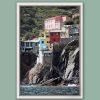 White framed artistic print of Vernazza, Cinque Terre, Italy. Created by Photographer Scott Allen Wilson.