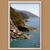 White framed artistic print of Vernazza in Cinque Terre, Italy. Created by Photographer Scott Allen Wilson.