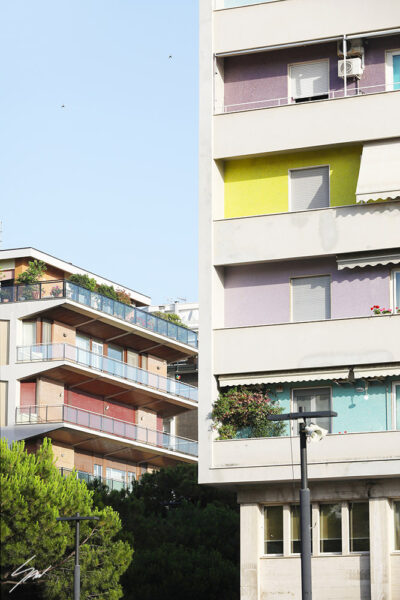 Colorful buildings in Pescara, Italy. By Photographer Scott Allen Wilson.