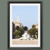 A black framed print of Fontana la Nave in Pescara, Italy. By Photographer Scott Allen Wilson.