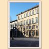 A white framed print of an old noble palace in Lucca, Italy. By Photographer Scott Allen Wilson.