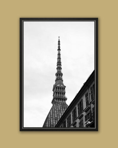 A b&w framed print of the dome of the Mole Antonelliana in Torino, Italy. By Photographer Scott Allen Wilson.
