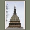 A white framed print of the Mole Antonelliana in Torino, Italy. By Photographer Scott Allen Wilson.