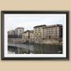 A black framed print of the banks of the river Po in Torino, Italy. By Photographer Scott Allen Wilson.