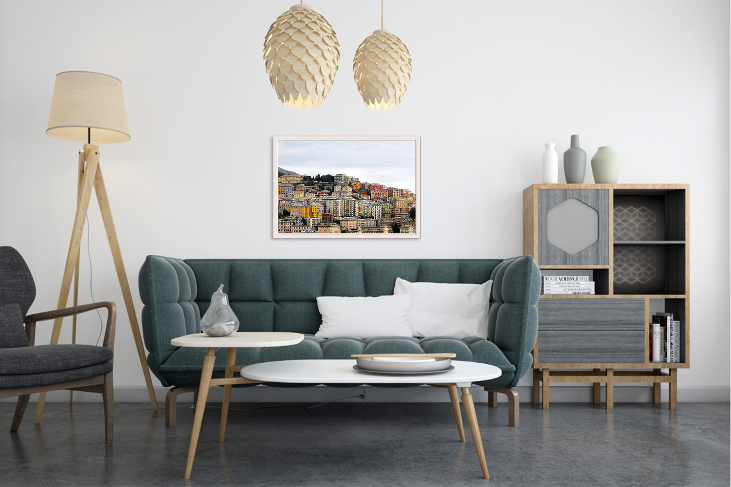 Genova Flowers amidst the geometrics