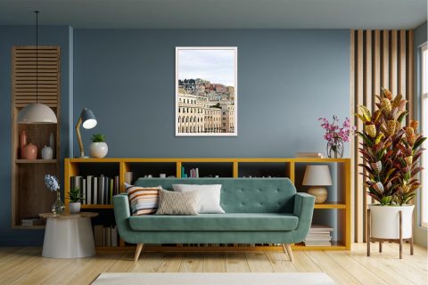 A colorful cascade of residential buildings in the port city of Genova. Photo captured by Travel Photographer Scott Allen Wilson.