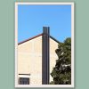 Fine art travel photograph featuring clean lines, blue skies, and modern architectural detail.