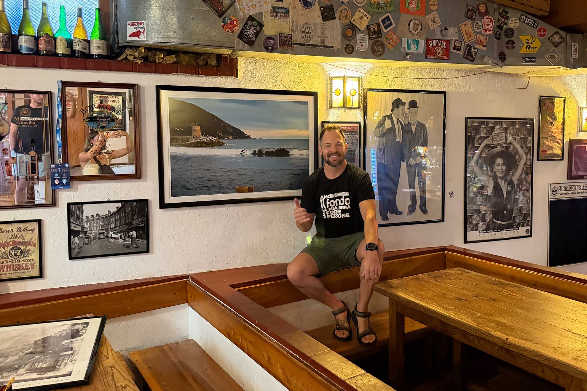 portrait of scott allen wilson at il fondo birreria in Recco, Italy